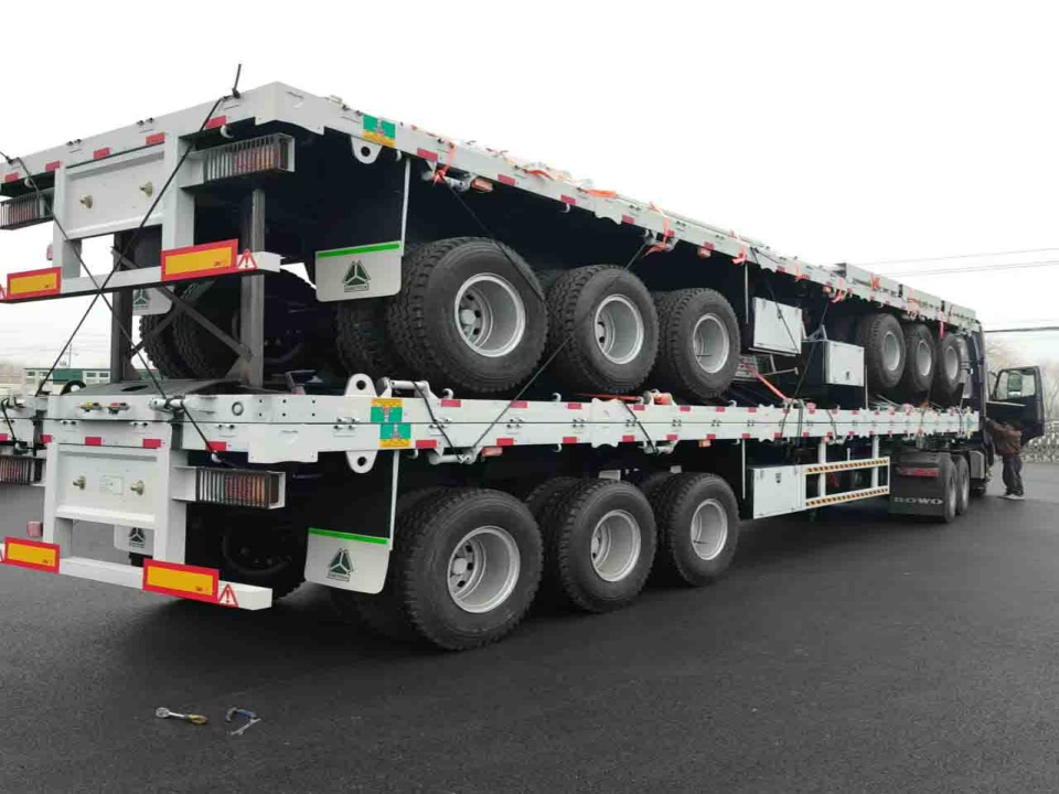 Semi trailer pagar pagar 3 pagar akan dikirim ke Ethiopia