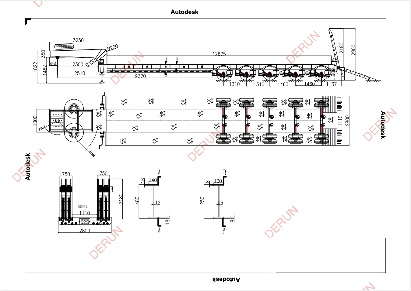 Gambar 5 Gandar Lowbed Trailer