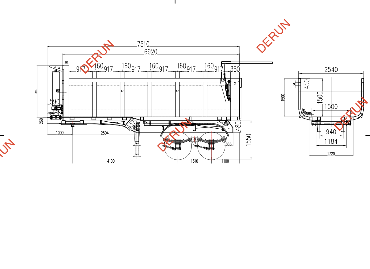 Gambar 2 SEMI TRAILER DUMP AWA RAK