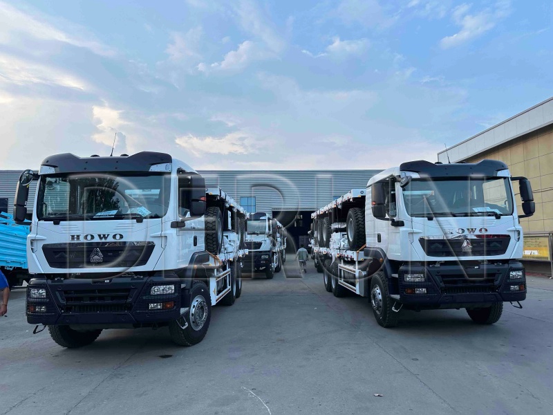 10 unit howo tx truk pagar dengan trailer drawbar kargo berhasil dikirim ke Ethiopia