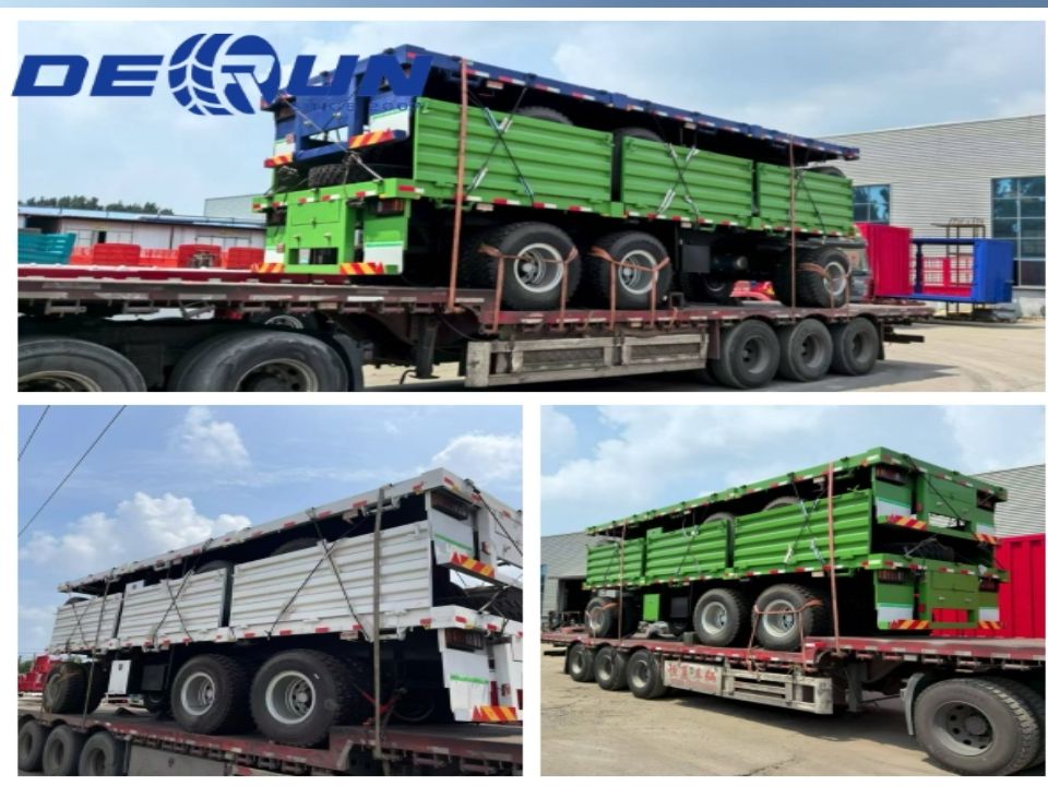 Derun Six Unit Pagar Kargo Trailer Lengkap secara resmi dikirim ke pelabuhan