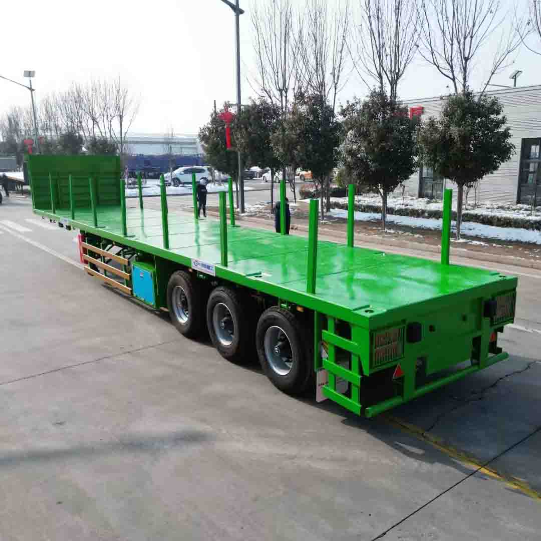 Trailer Semi Flatbed 40 FT Dirancang untuk Asia Tengah