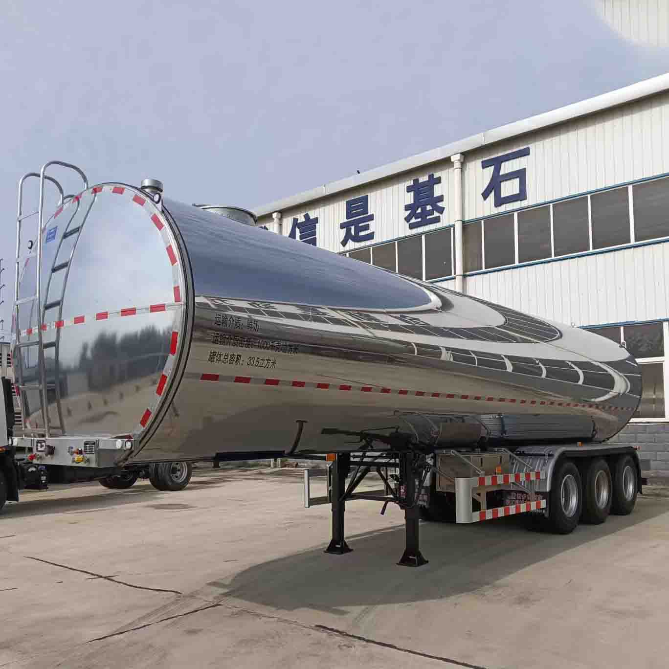 Semi trailer tangki susu derun 30t